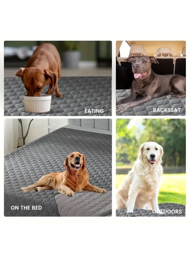 Dark Gray Waterproof Pet Mattress Machine Washable Easy Clean Dog Cat Bed Pad S Size - Image 4